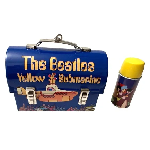 2002 HALLMARK ORNAMENT-THE BEATLES YELLOW SUBMARINE LUNCHBOX SET(2 pieces)-NEW! - Picture 2 of 8